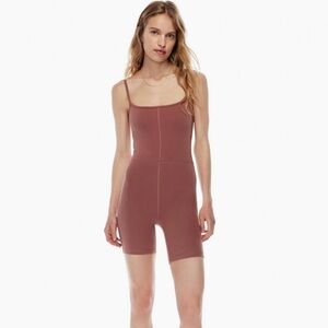 Aritzia Wilfred Free Divinity Romper 7” Mocha Sorbet S